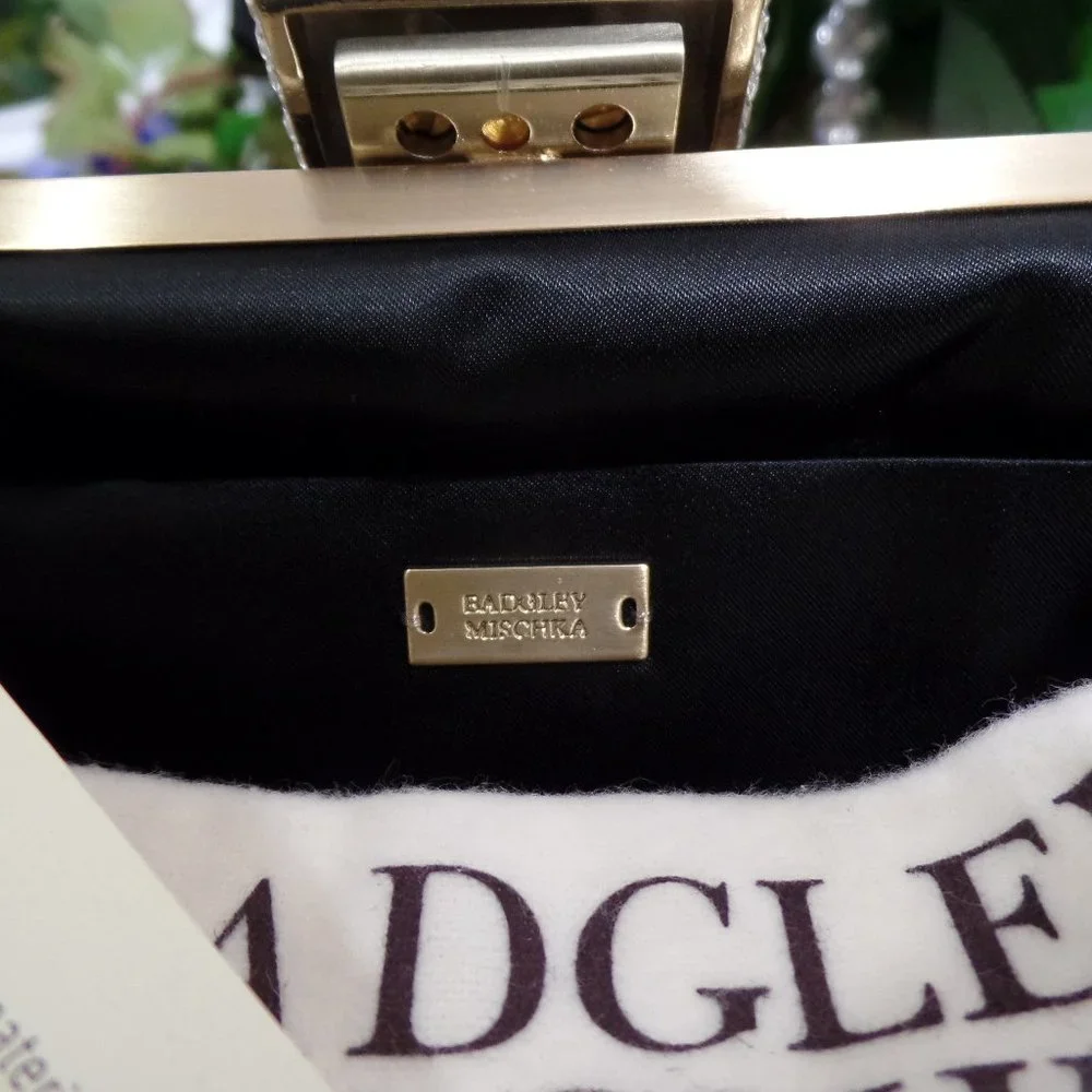 Rare Badgley Mischka Glow Embellished Frame Clutch / Handbag / Shoulder bag
